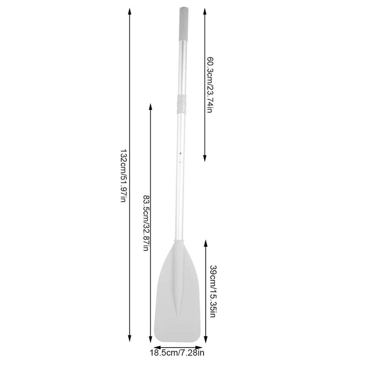 Telescopic Canoe Paddle 2pcs Aluminium Alloy Y120540