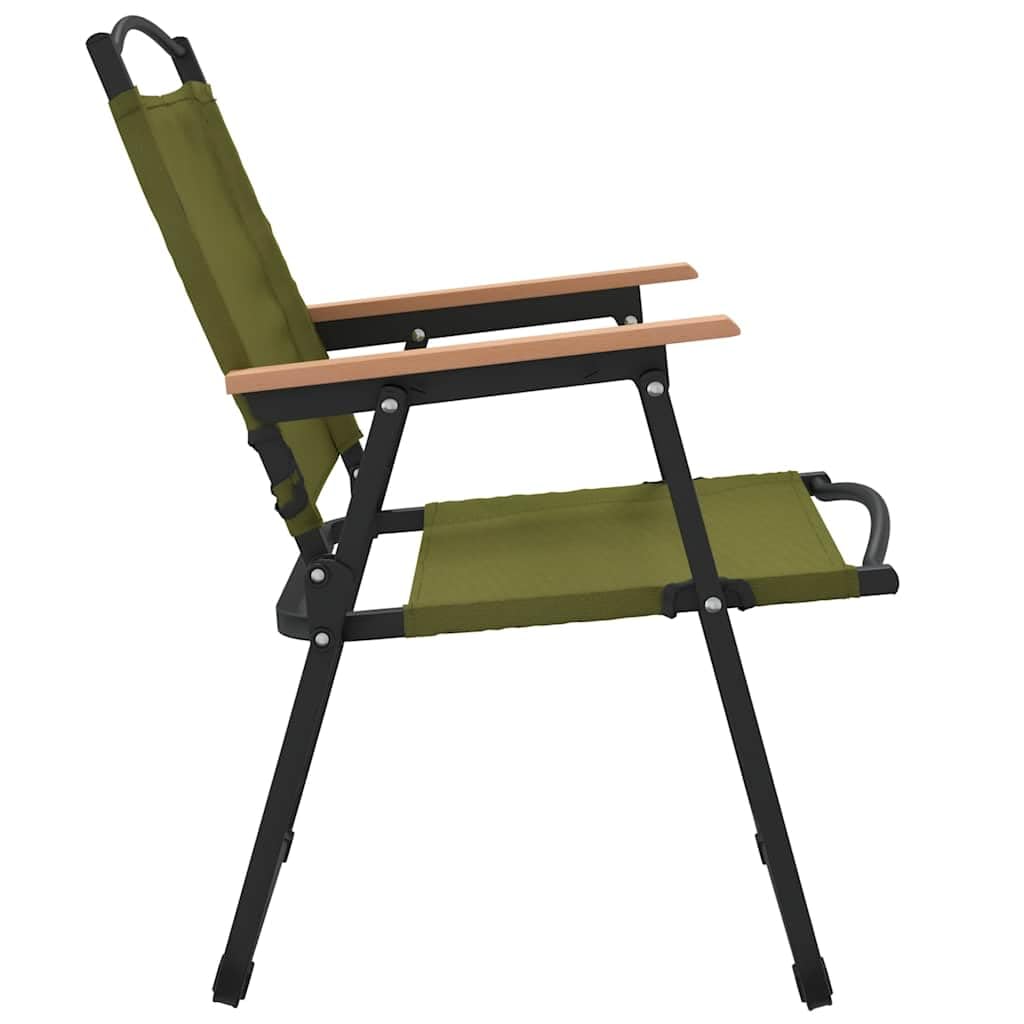 Green Oxford Fabric Folding Camping Chairs 2 Pack P88620