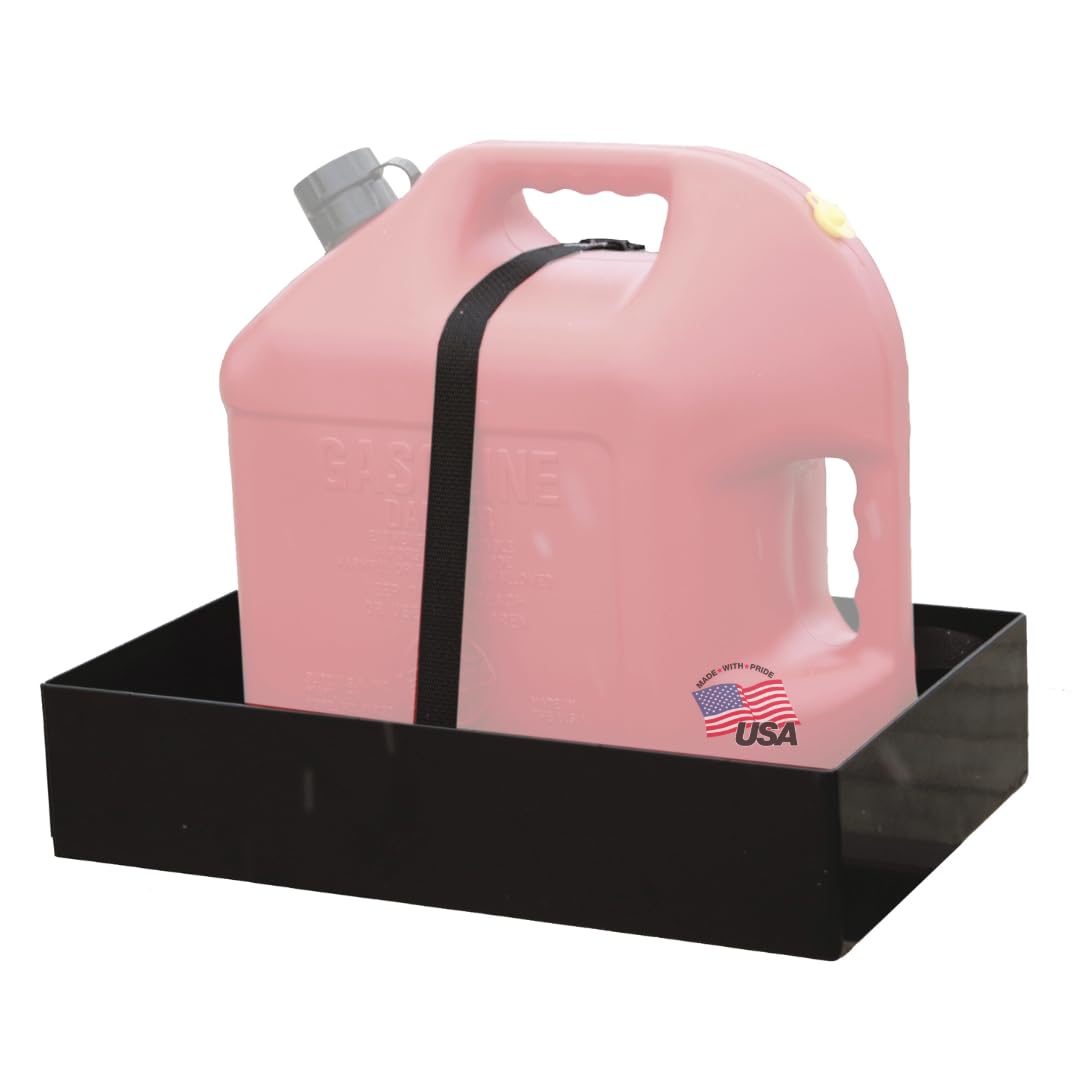 Carbon Steel Gas Container Rack with Nylon Strap, Black N683