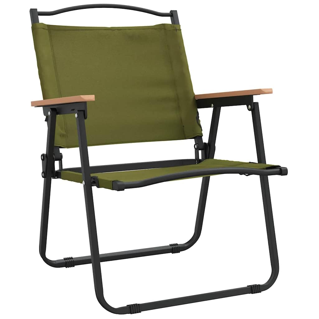 Green Oxford Fabric Folding Camping Chairs 2 Pack P88620