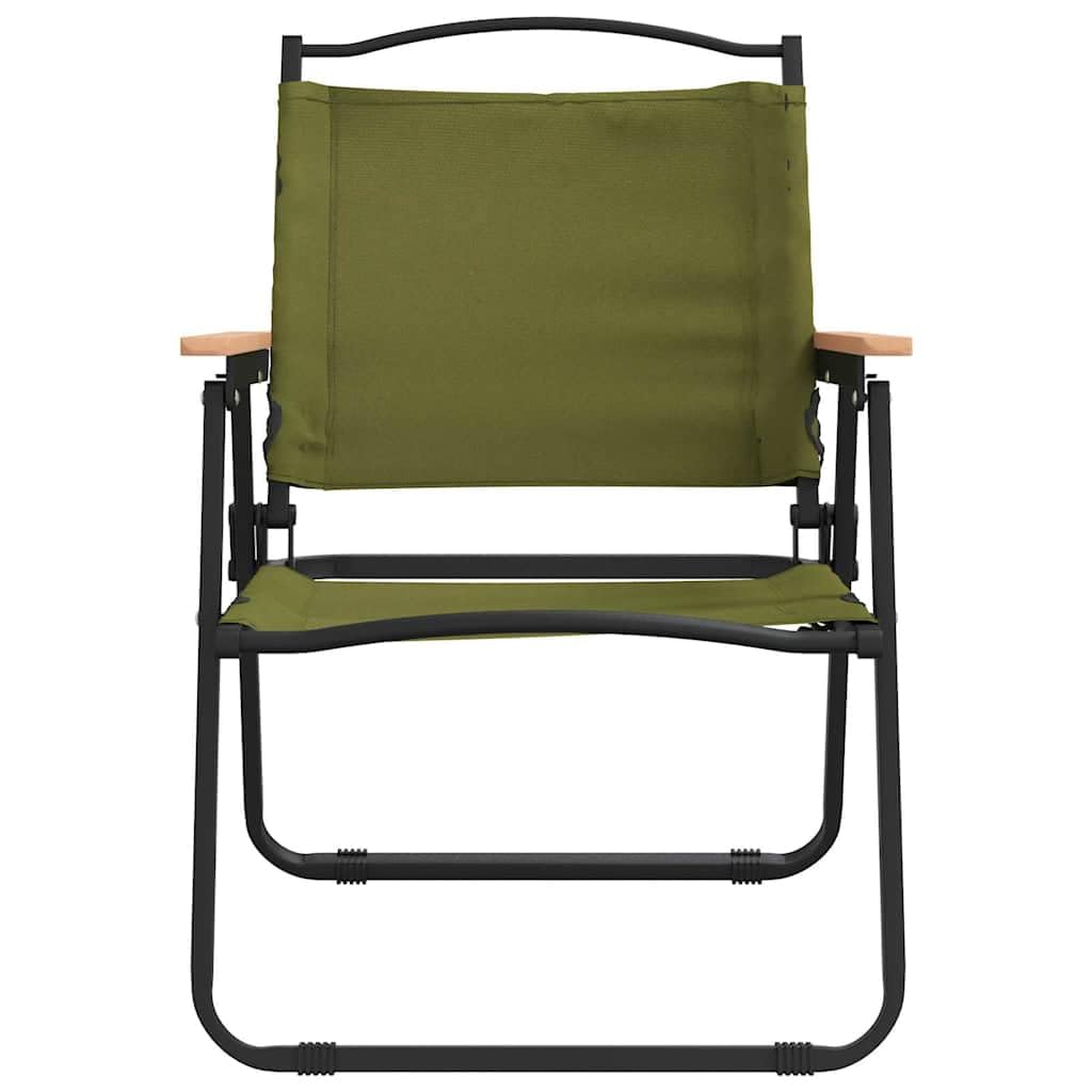 Green Oxford Fabric Folding Camping Chairs 2 Pack P88620