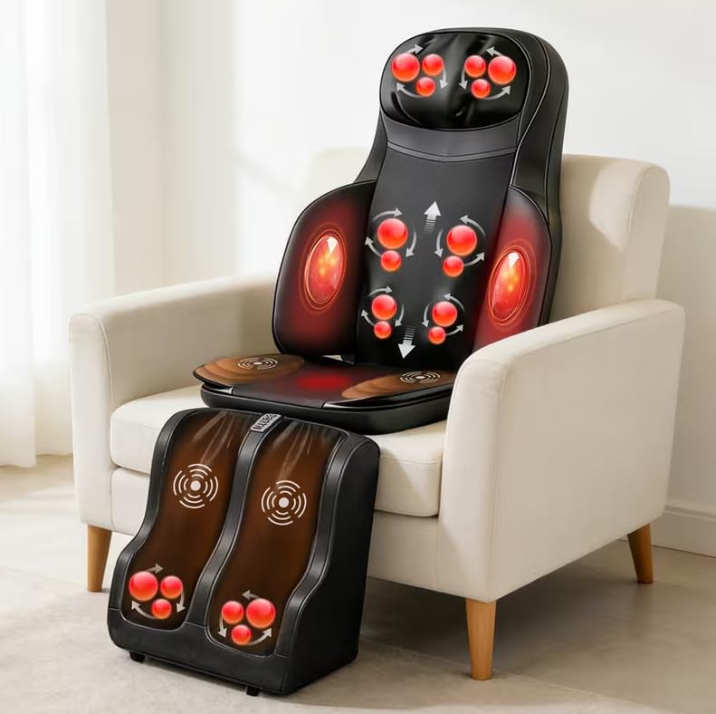 Portable Full Body Massage Mat with Heat & Vibration L3728