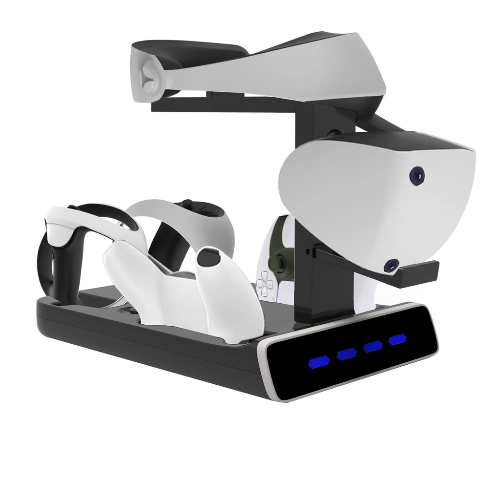 Multifunctional Controller Charging Station with LED Cooling Base and Headset Holder T4637