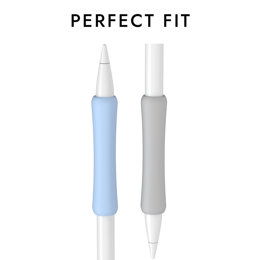 Silicone Grip Holder for Pencil 4 Pack White Blue Gray Black H311