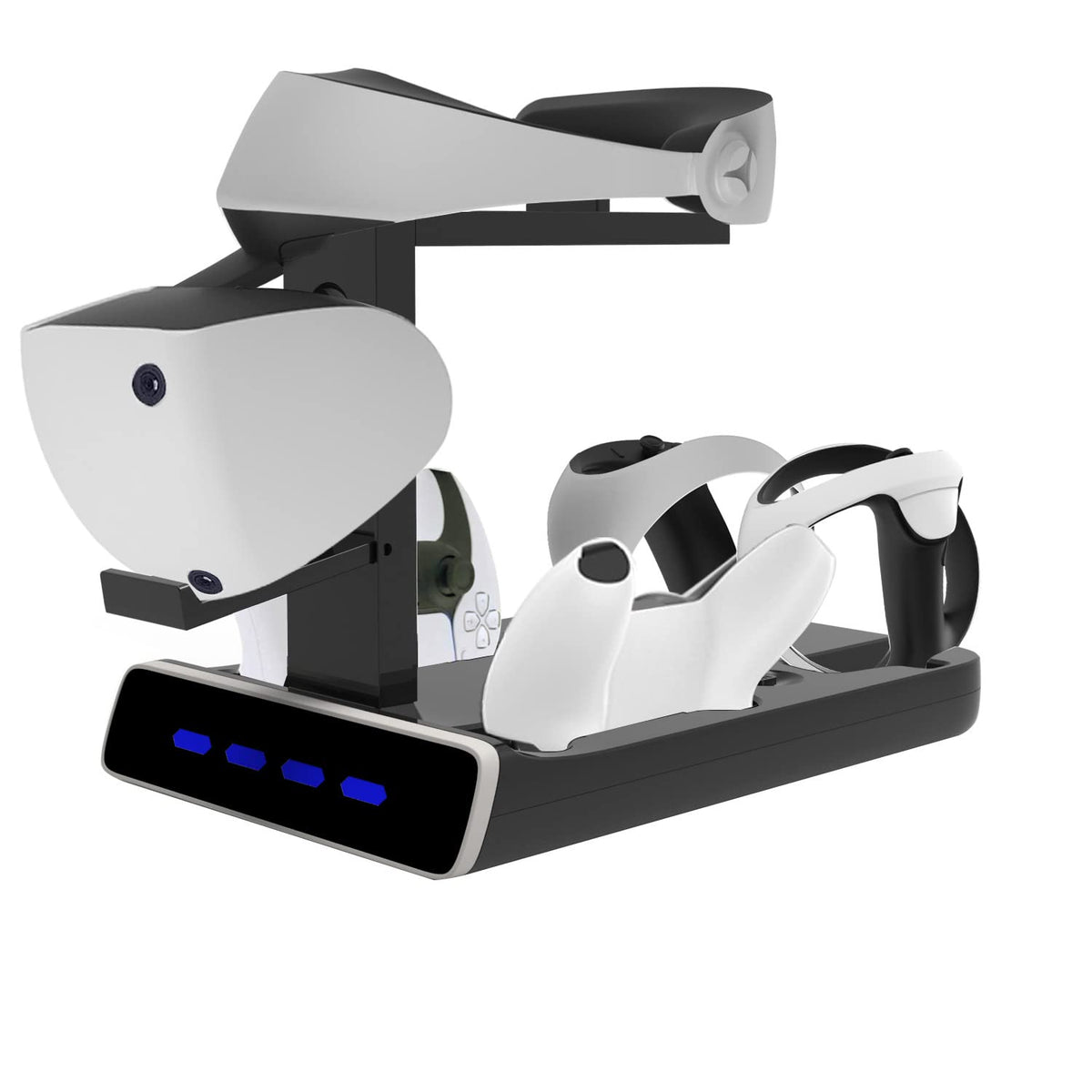 Multifunctional Controller Charging Station with LED Cooling Base and Headset Holder T4637
