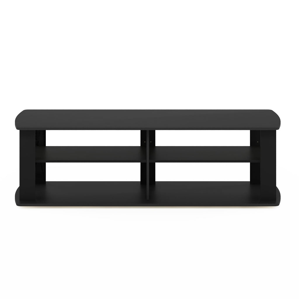 Black 3-Tier TV Stand with Open Shelves J86868