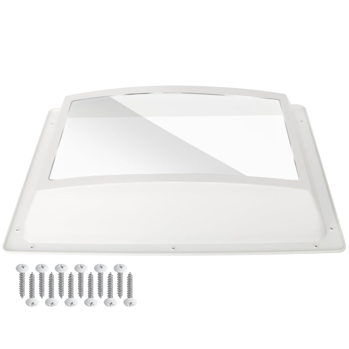 18" x 26" RV Shower Skylight Cover Outer Dome with Inner Dome and Sealant, White R874335