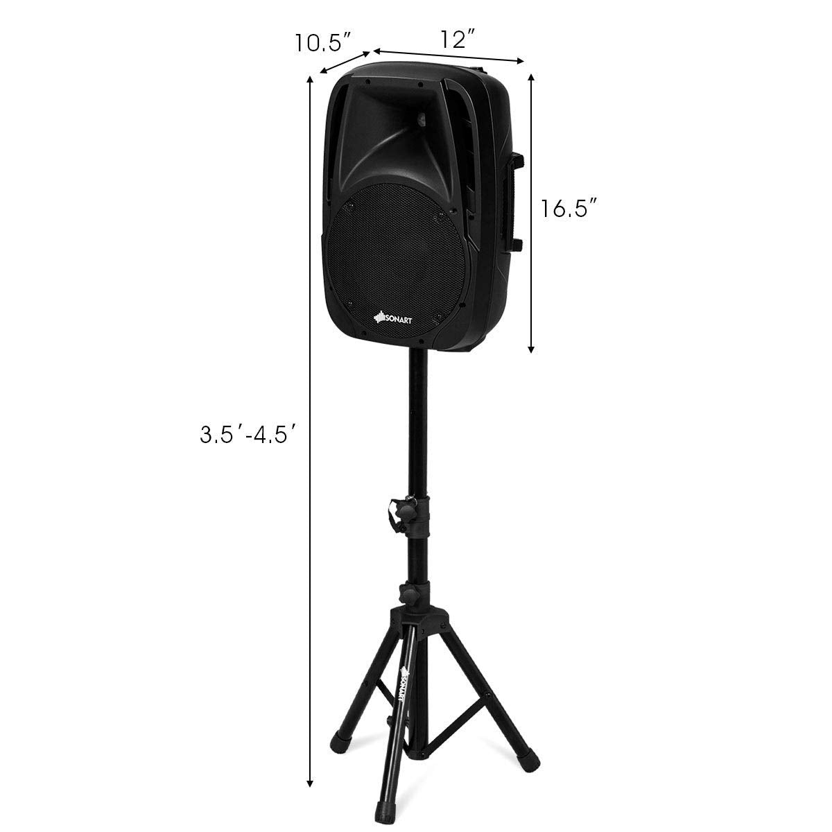 1600W 2-Way Powered PA Speaker System E796885