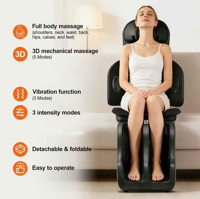 Portable Full Body Massage Mat with Heat & Vibration L3728