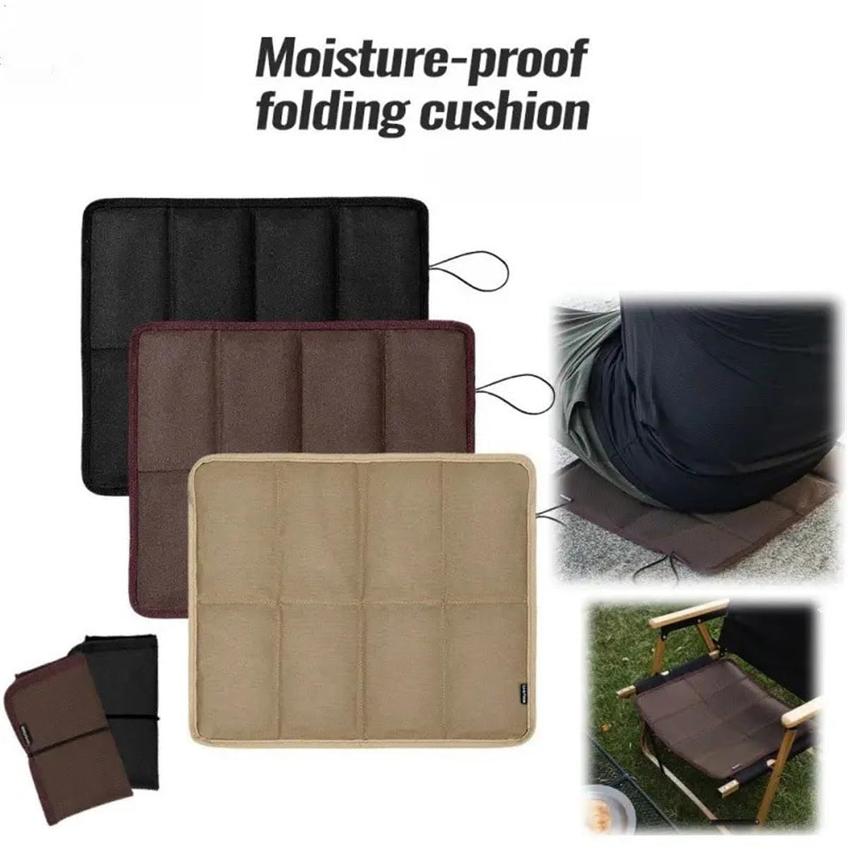 2 pcs Portable Foldable 600D Oxford Cloth Waterproof Camping Seat Cushion B2259
