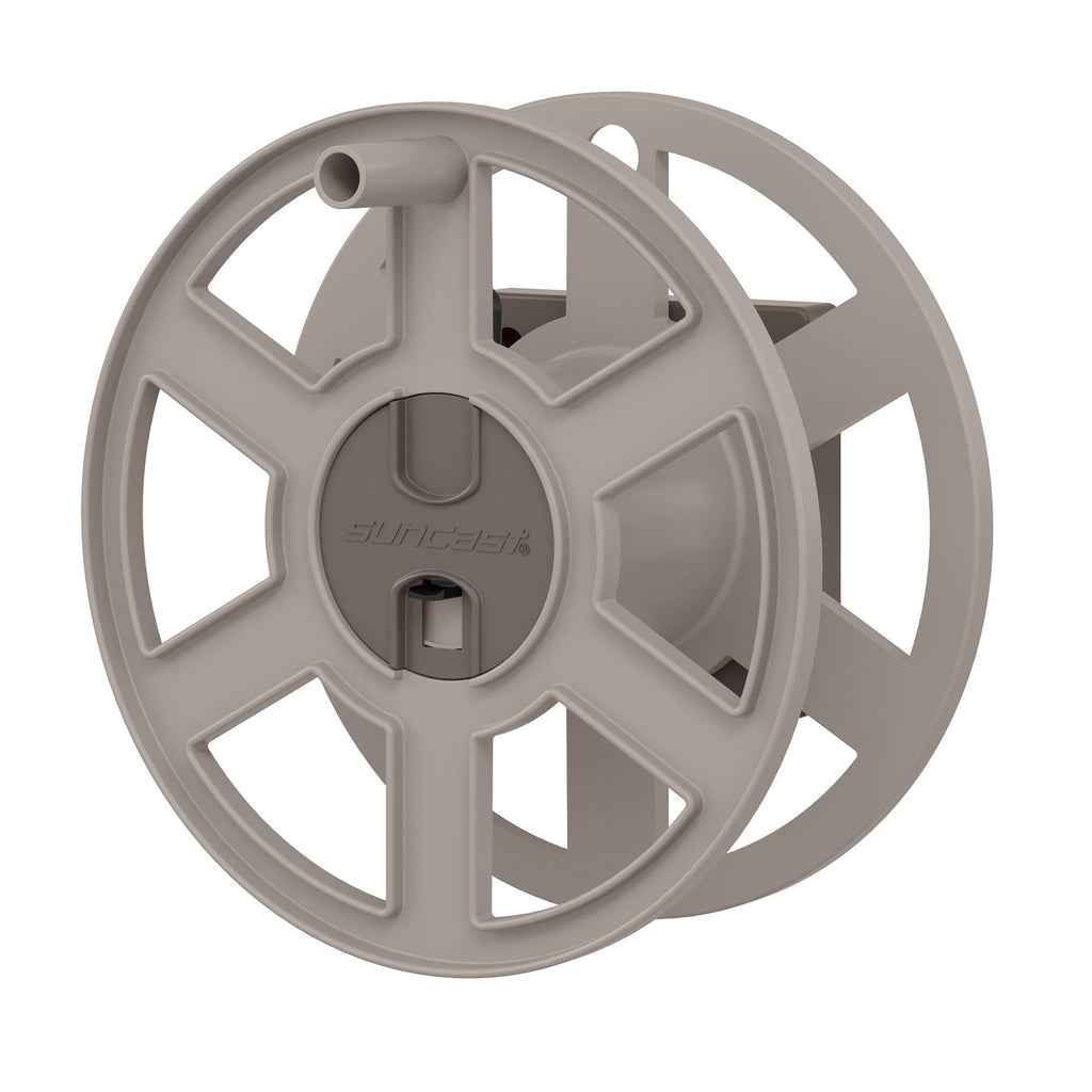 Wall Mount Garden Hose Reel 100 Feet Capacity Light Taupe Resin T490