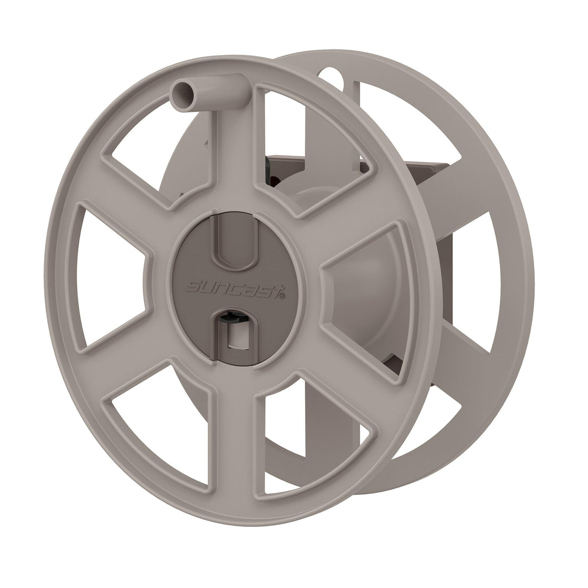 Wall Mount Garden Hose Reel 100 Feet Capacity Light Taupe Resin T490