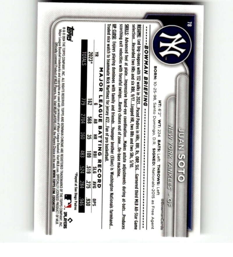 Baseball Trading Card D4312