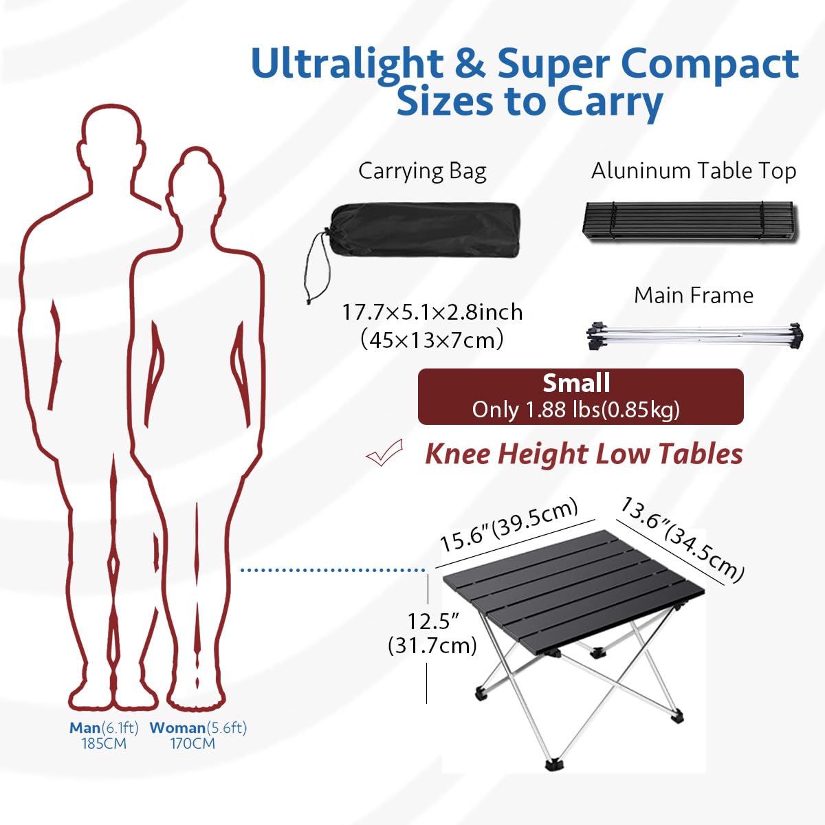 Portable Aluminum Camping Table H132