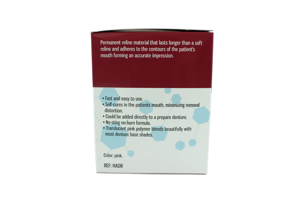 Hard Denture Reline Kit, Acrylic-Based, Self-Curing, Translucent Pink Q314092