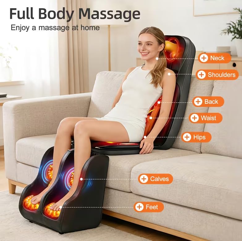 Portable Full Body Massage Mat with Heat & Vibration L3728