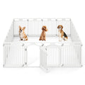 16 Panel 32''H Plastic Dog Playpen with Lockable Door X274194