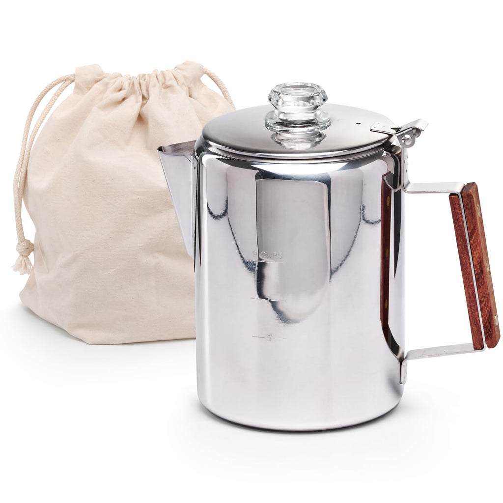 Stainless Steel 9 Cup Camping Coffee Percolator I2989