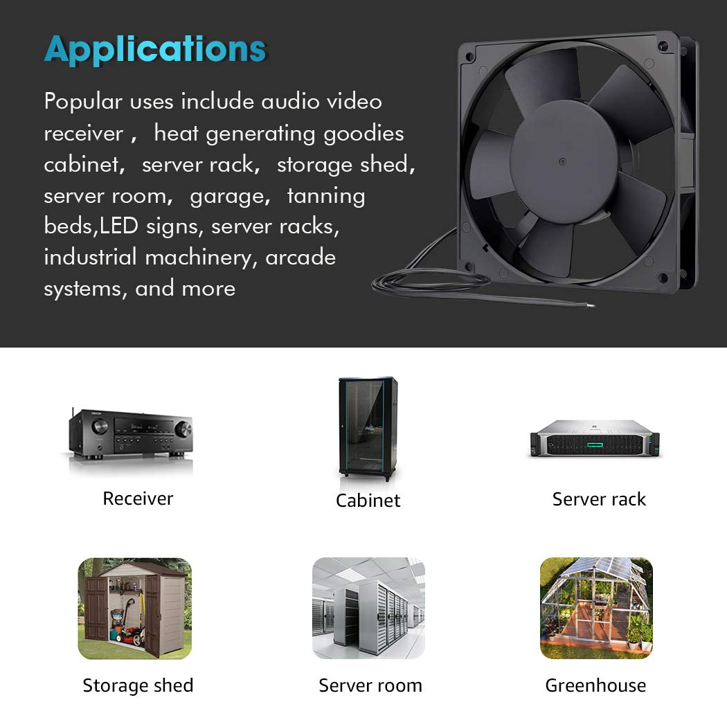 120mm AC Axial Exhaust Fan Dual Ball H18827