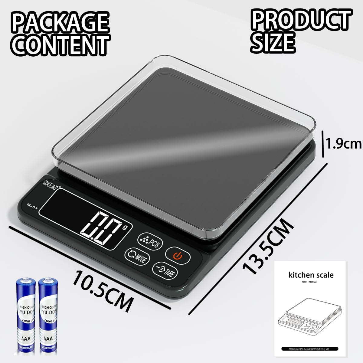 Digital Food Scale 6.6lb Grams Ounces LCD Display S589