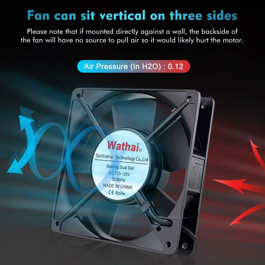 120mm AC Axial Exhaust Fan Dual Ball H18827