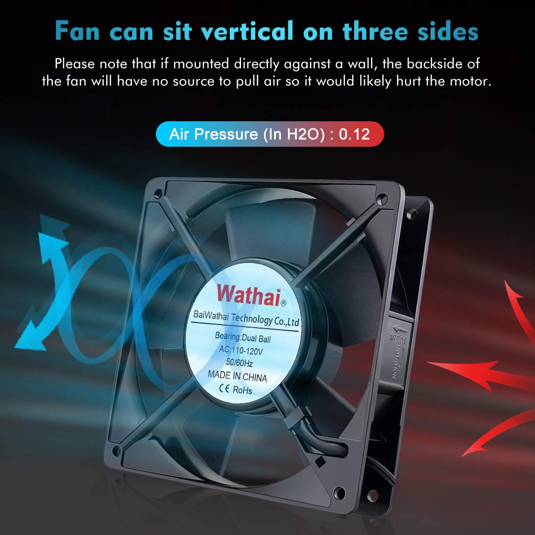 120mm AC Axial Exhaust Fan Dual Ball H18827