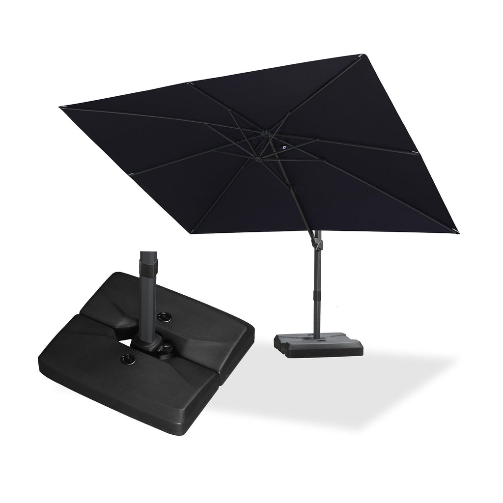 Navy Blue Cantilever Umbrella with Base T614833