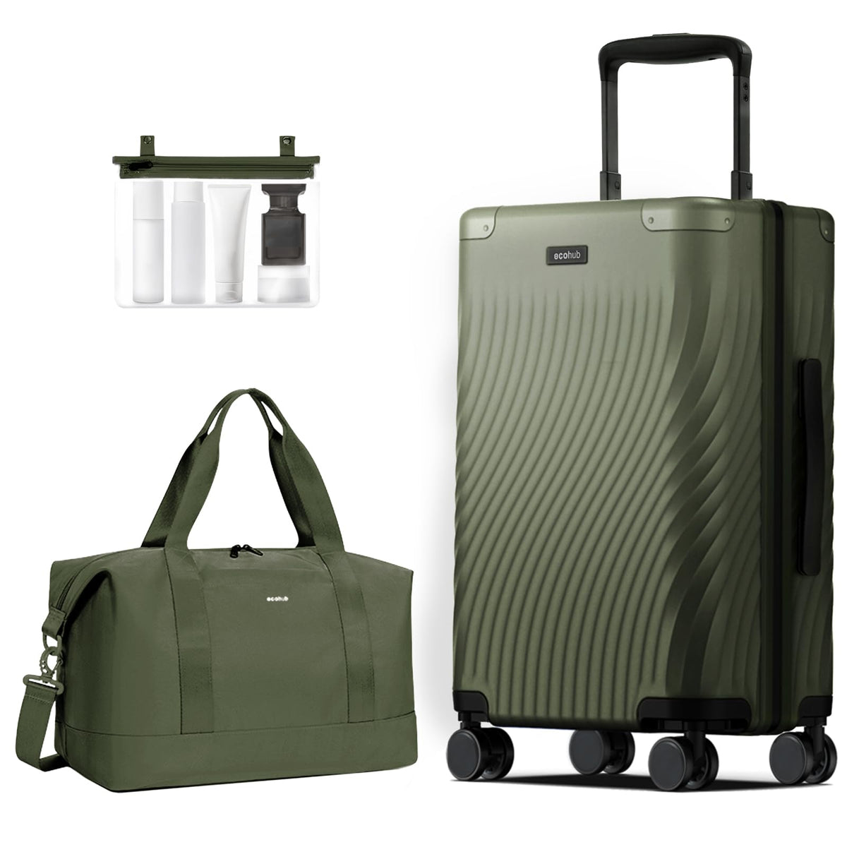 Hardside Expandable Carry On Luggage 20" Green E293