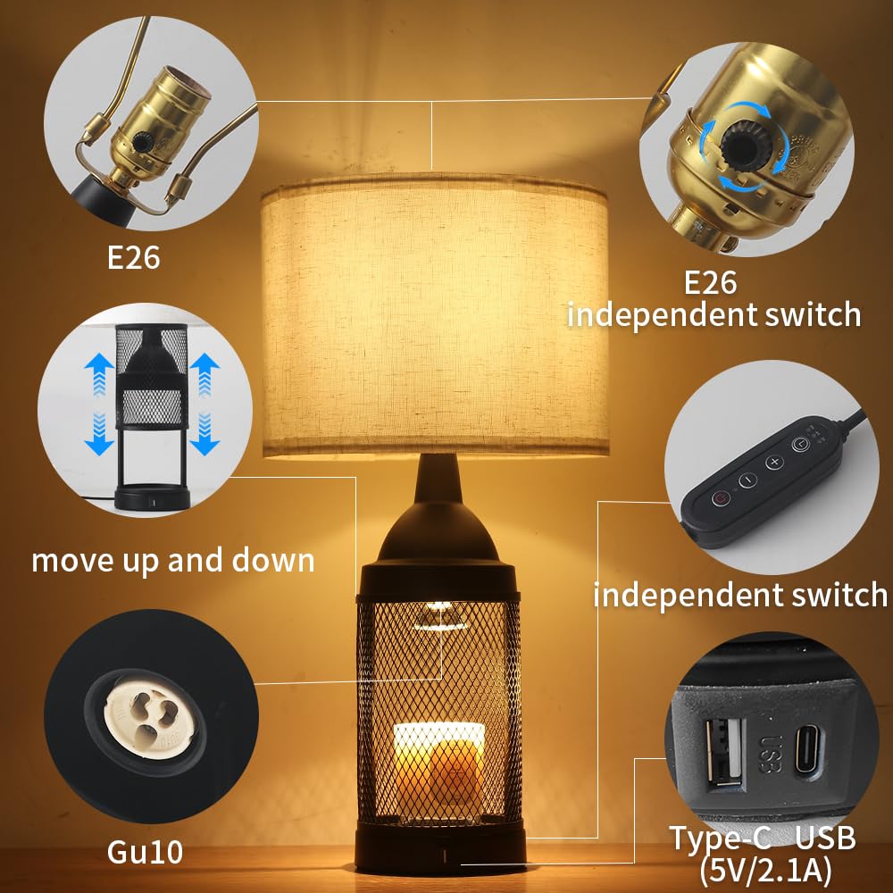 Electric Candle Warmer Lamp with 2 Bulbs S410345