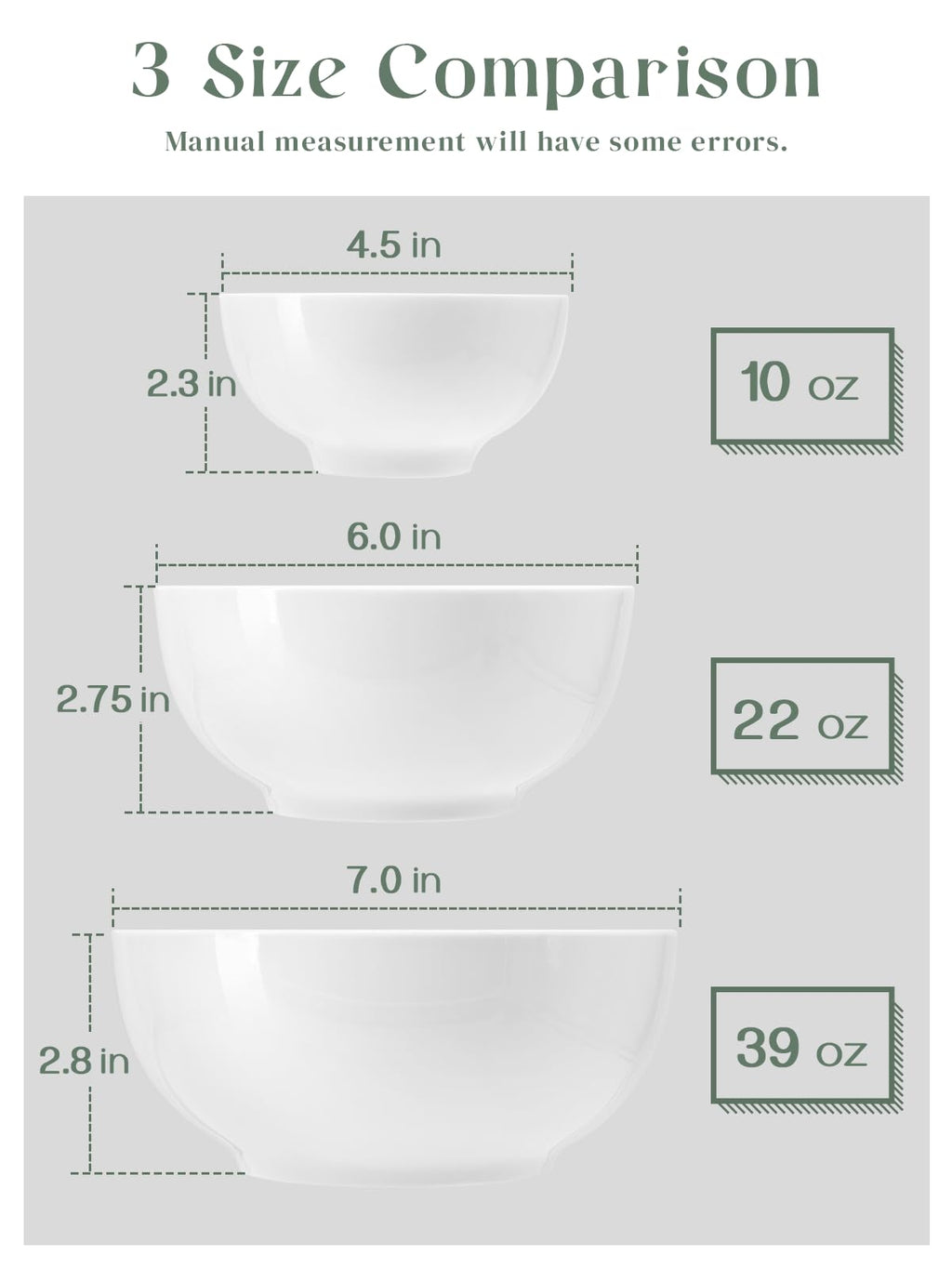 White Ceramic Bowls Set of 4 H246756