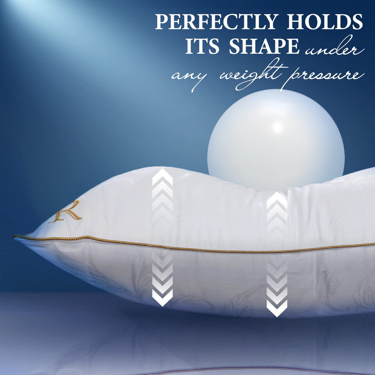 King Size Set of 2 Adjustable Cotton Bed Pillows M9599