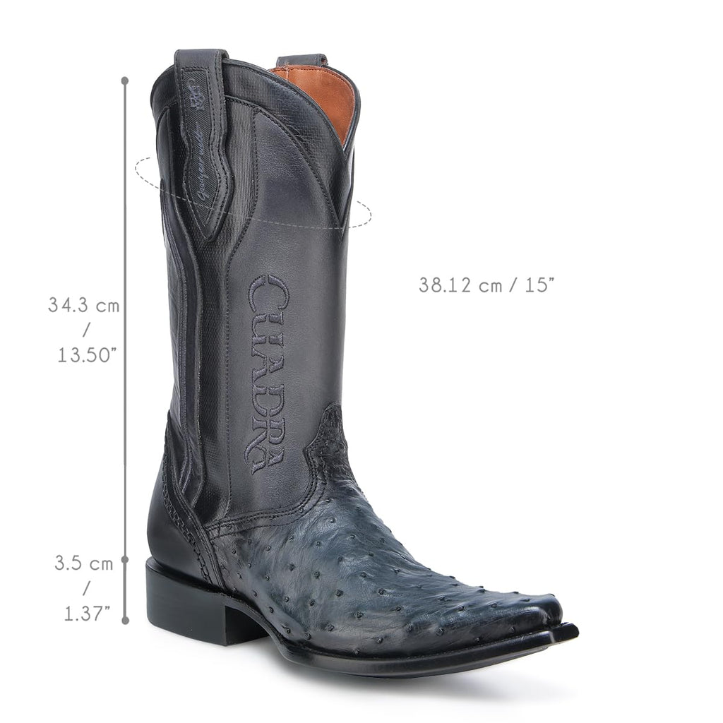 Ostrich Leather Western Boots M72238