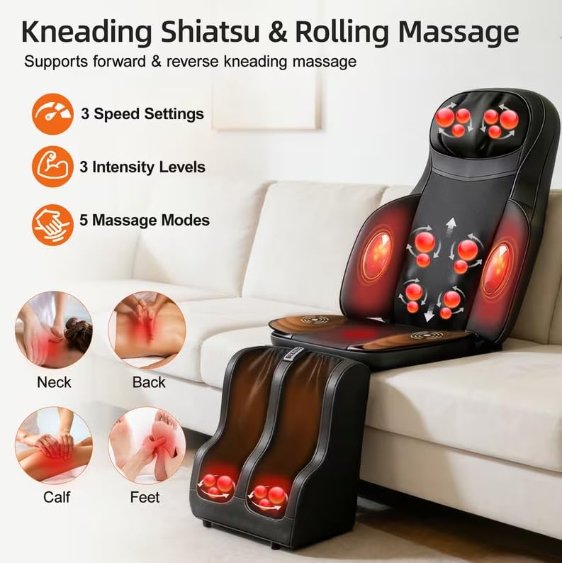 Portable Full Body Massage Mat with Heat & Vibration L3728