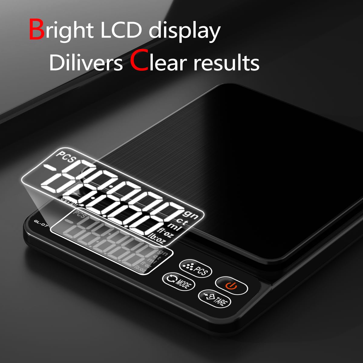 Digital Food Scale 6.6lb Grams Ounces LCD Display S589