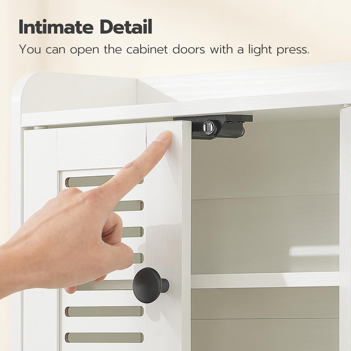 White Double Doors Bathroom Wall Cabinet with Towel Bar, Adjustable Shelf, 2 Hooks O504948