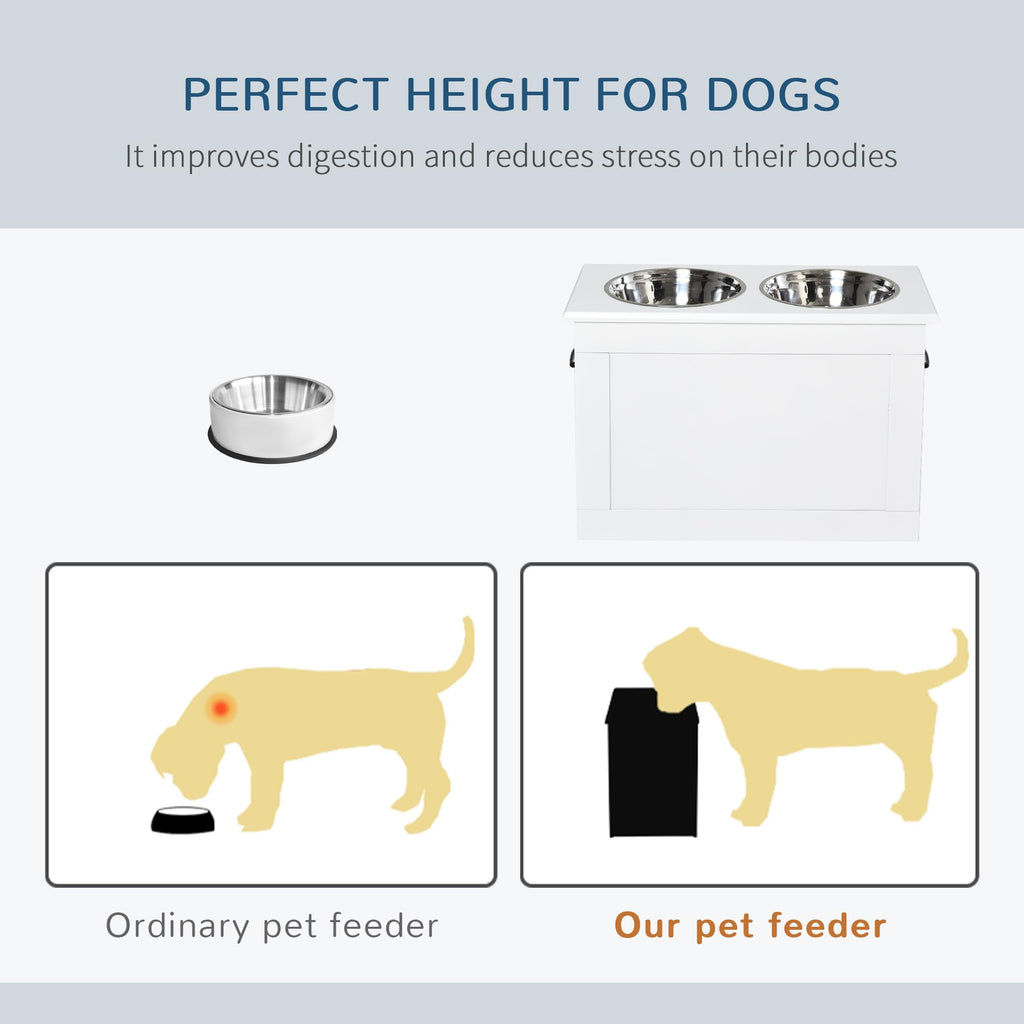 Raised Pet Feeding Storage Station Z449878
