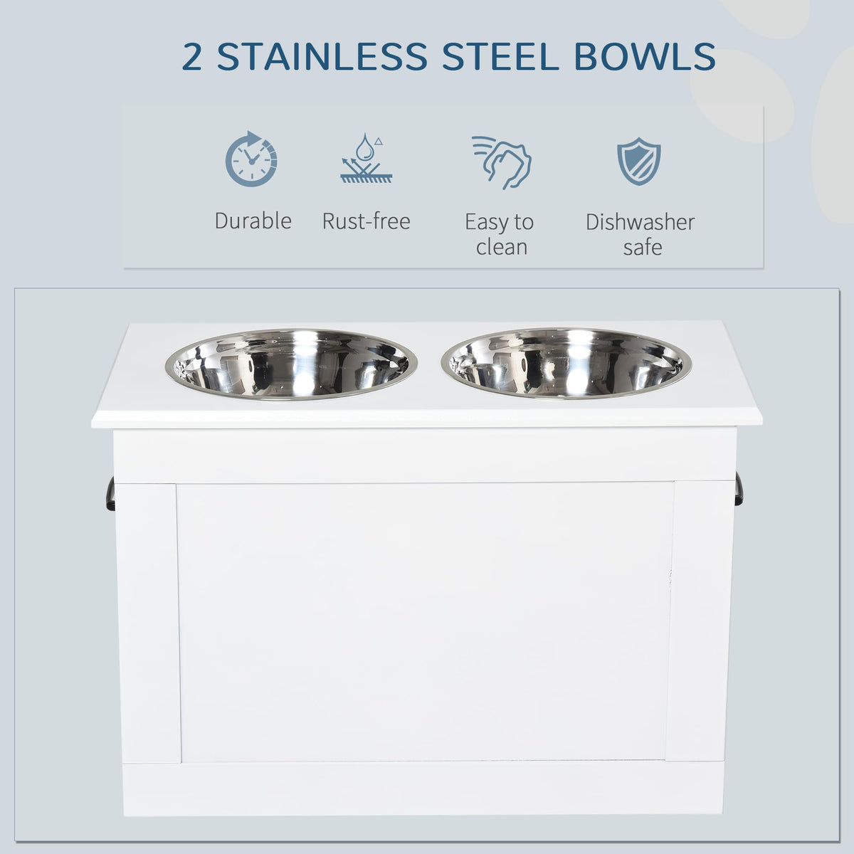 Raised Pet Feeding Storage Station Z449878