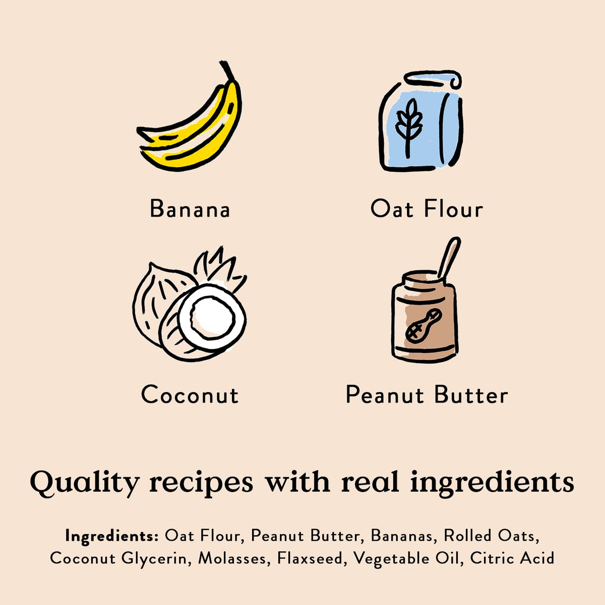 PB & Banana Flavor Soft & Chewy Dog Treats, 6 oz S50254