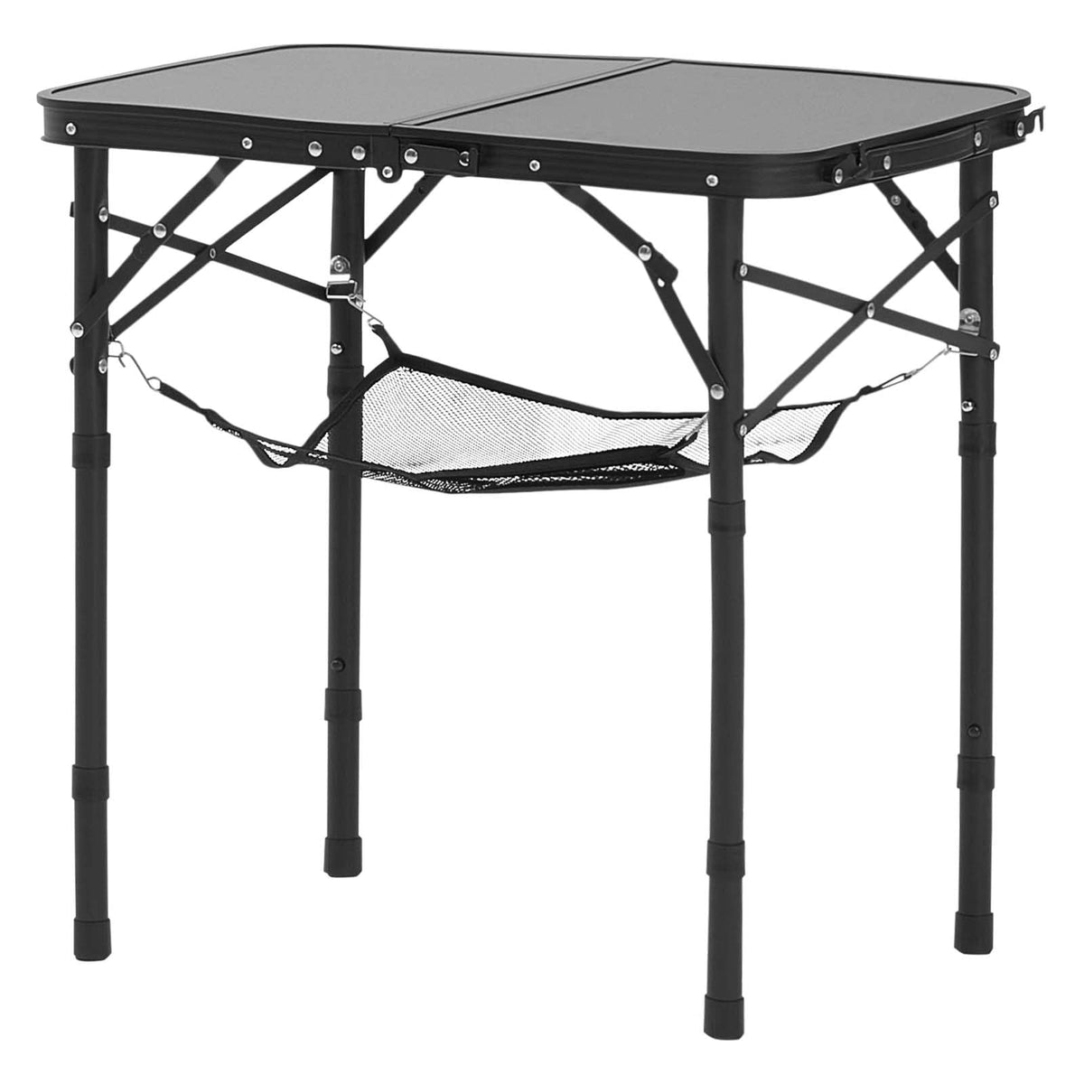 Folding Camping Table Adjustable Height Aluminum MDF 24 x 16 inch O492
