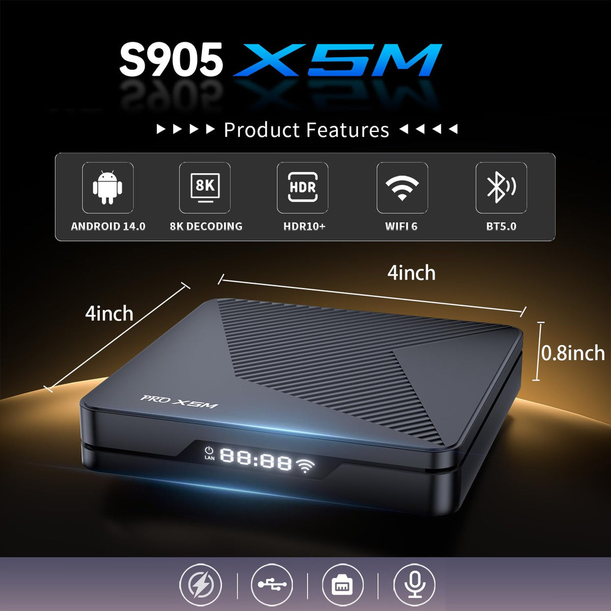 Android 14.0 TV Box 2GB RAM 16GB ROM 4K HDR10+ M468328