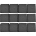 Black 12pcs Natural Stone Coaster Set R38871