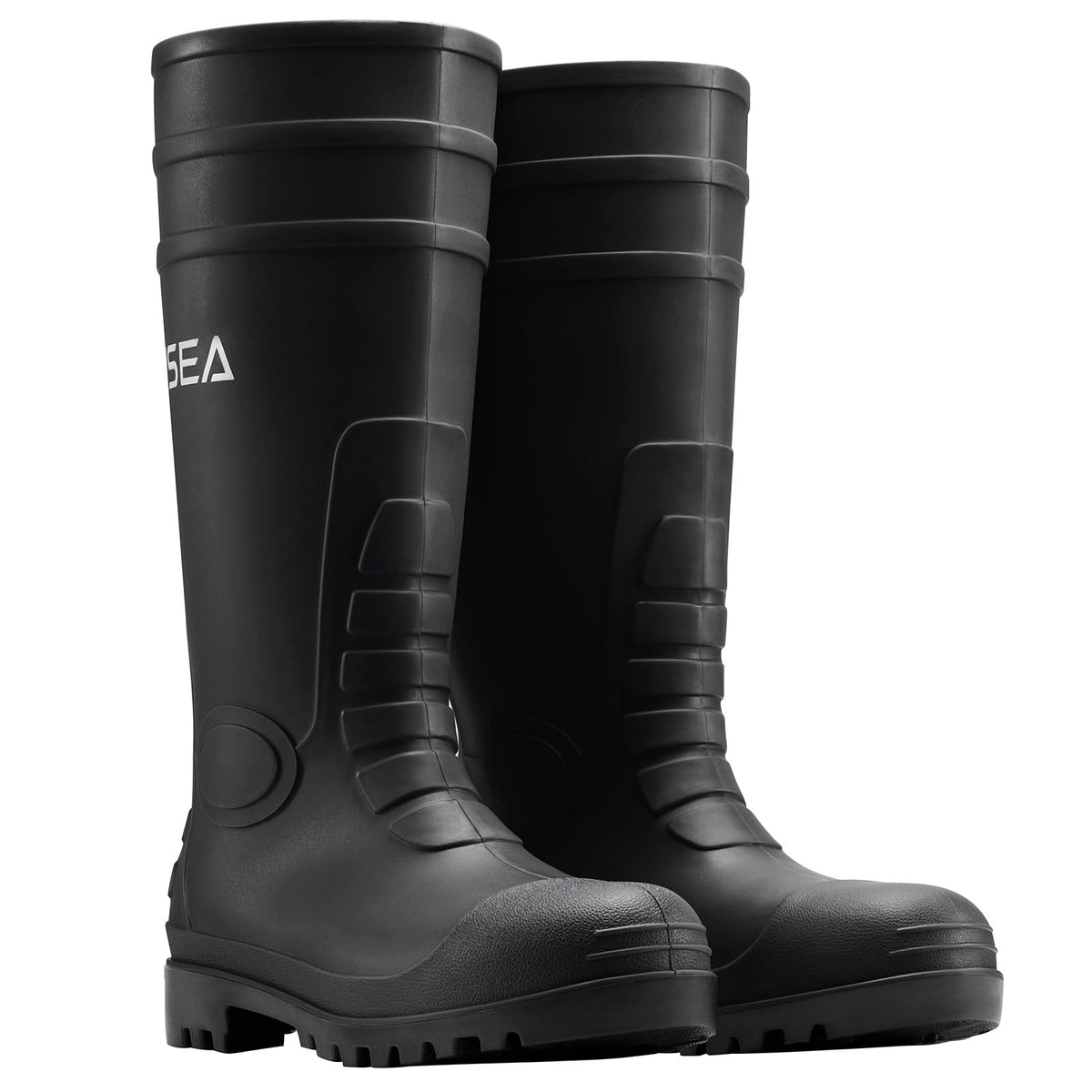 Men's Steel-Toe Waterproof Rubber Rain Boots G9016