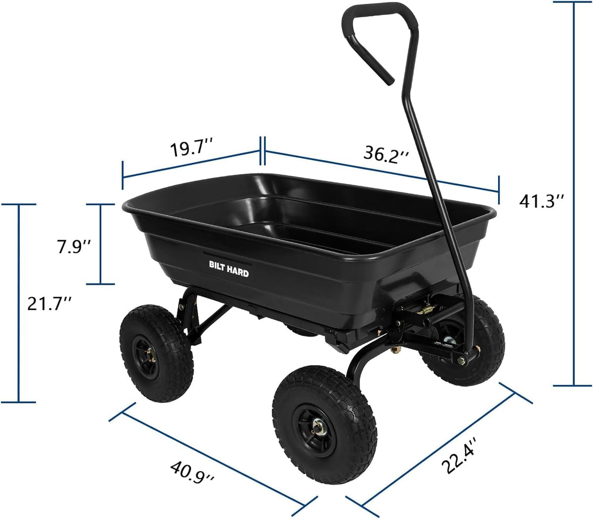 Poly Garden Dump Cart 600 lbs 4 Cu Ft B979