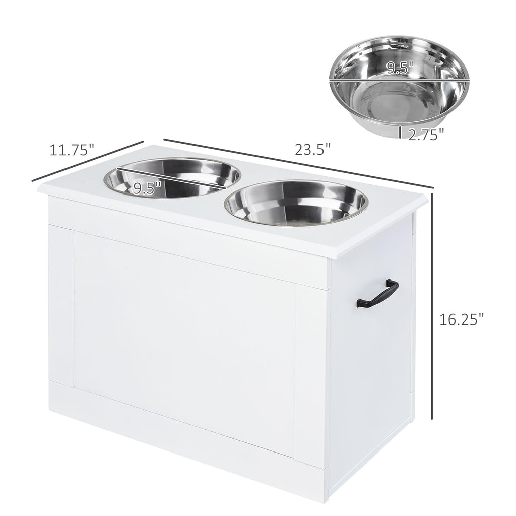 Raised Pet Feeding Storage Station Z449878