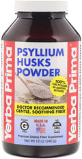 Psyllium Husks Fiber Powder, 12 Ounce Vegan Gluten Free U424835