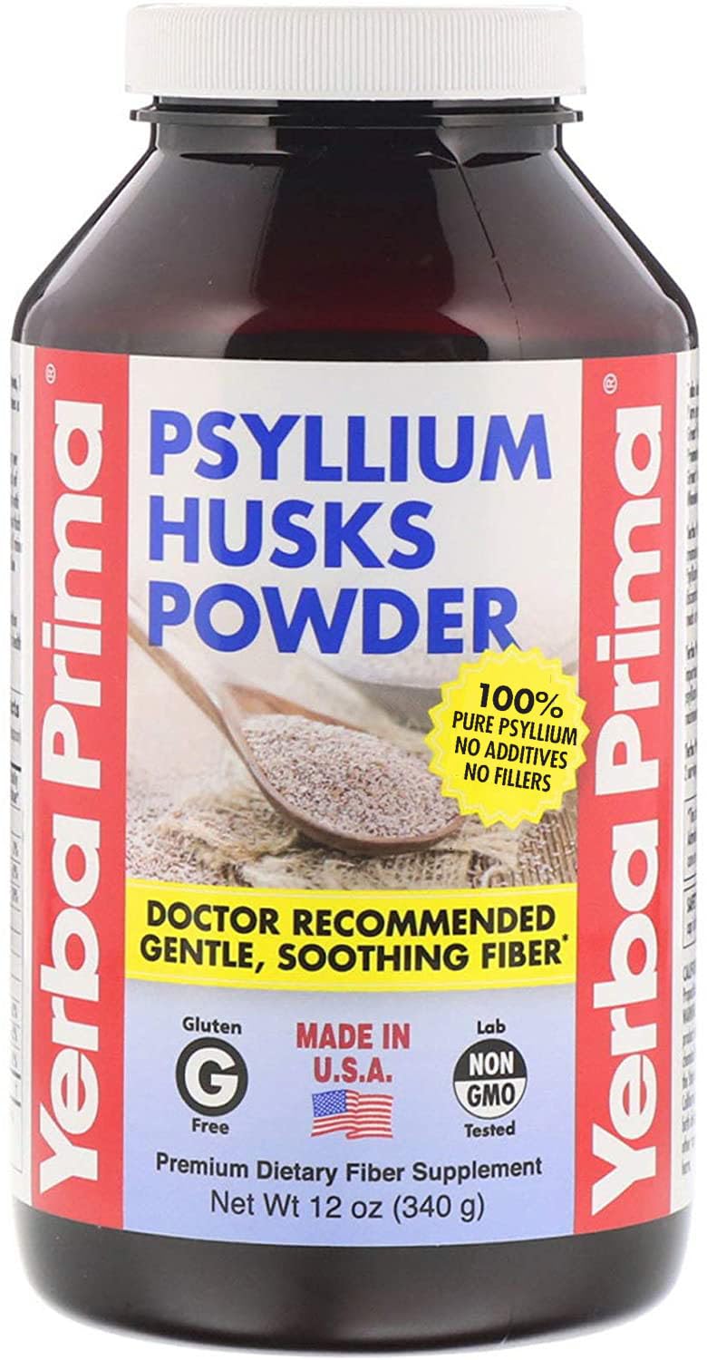 Psyllium Husks Fiber Powder, 12 Ounce Vegan Gluten Free U424835