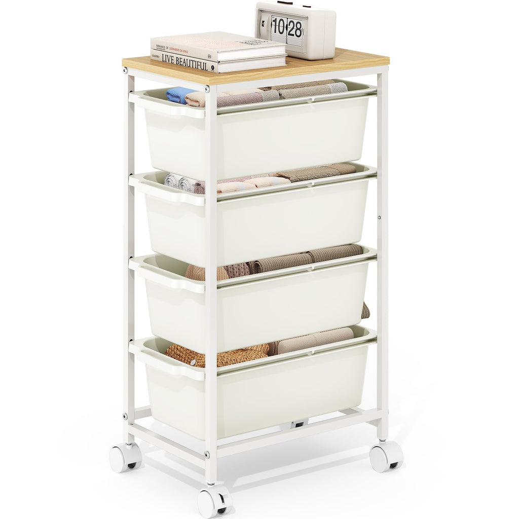 Slim Rolling Cart with 4 Drawers I62609