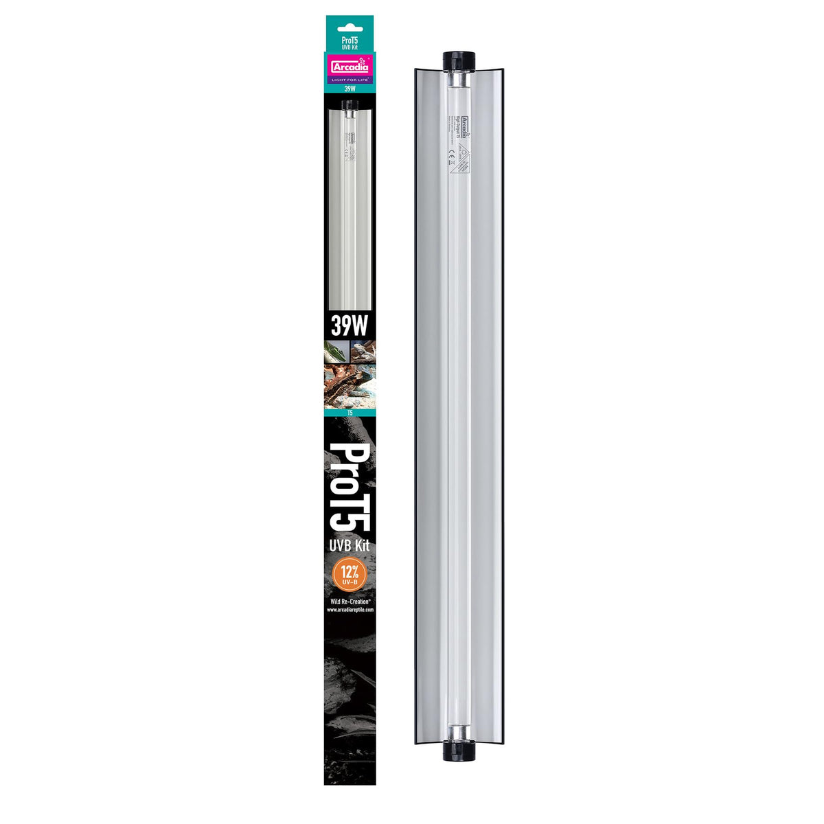 36" 39 Watts 12% Desert UVB Reptile Light Fixture Kit Z7706