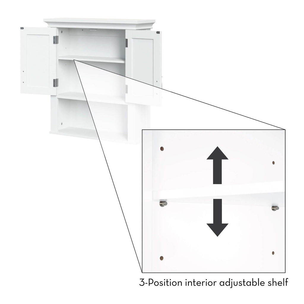 White Two-Door Wall Mount Medicine Cabinet S550252