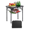 Folding Camping Table Adjustable Height Aluminum MDF 24 x 16 inch O492